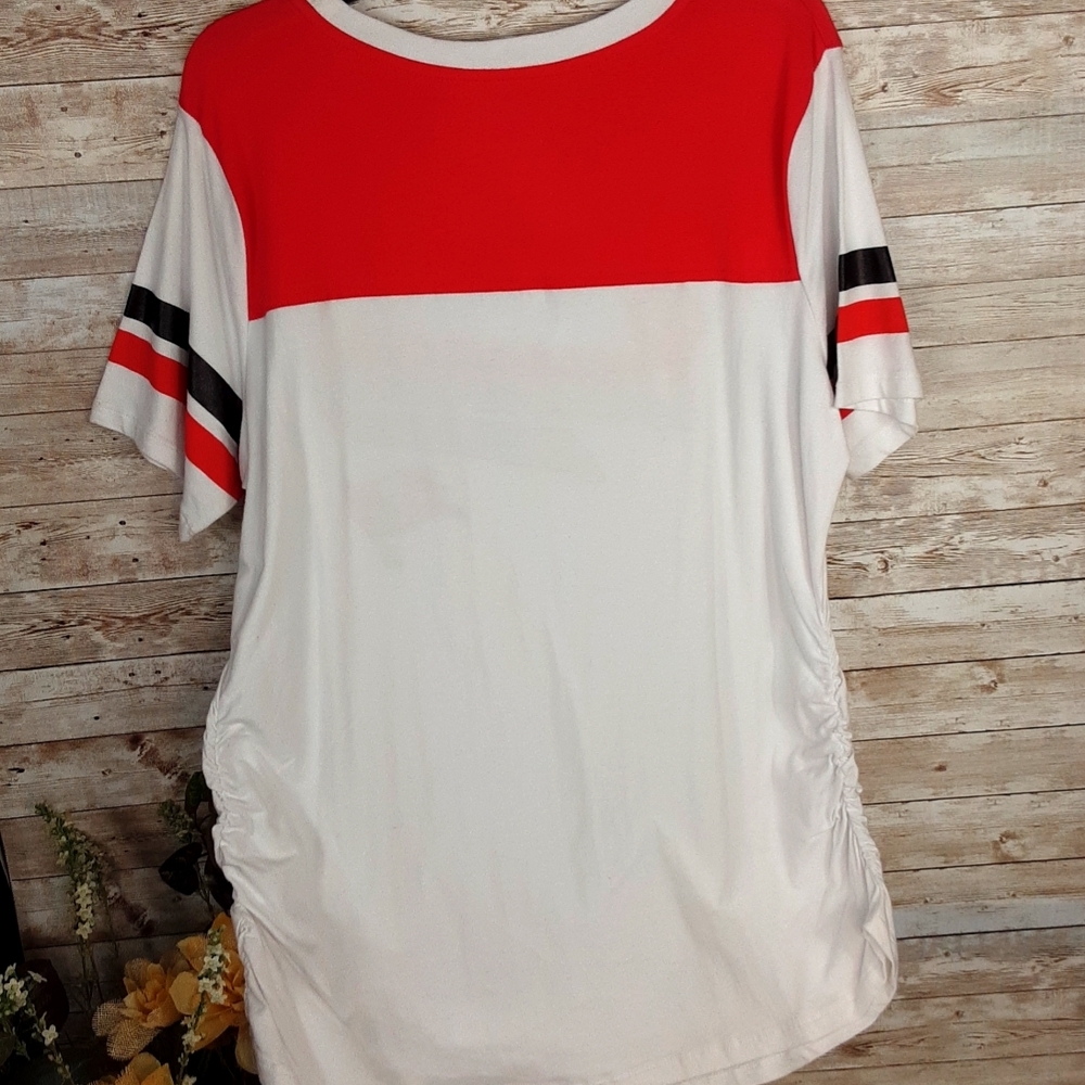 Touch, Maturnity, 0199, Women's Red and white Buccaneers Maturnity Sz L - Picture 5 of 8